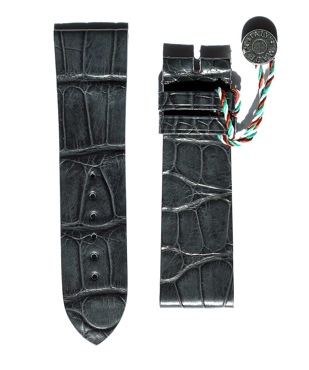 By Order. Montblanc Worldtimer style watch strap 22mm in Alligator Leather