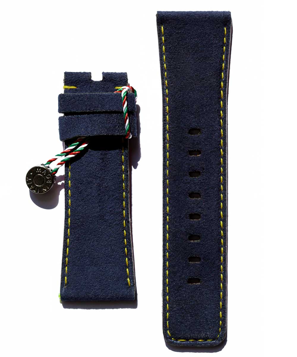 SEVENFRIDAY style Blue Alcantara watch strap 28mm