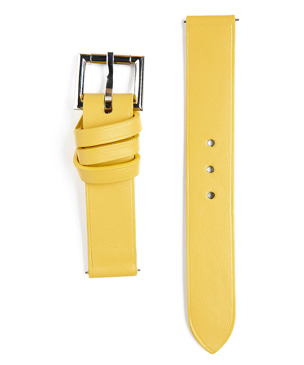 Racer watch band in Yellow Calf