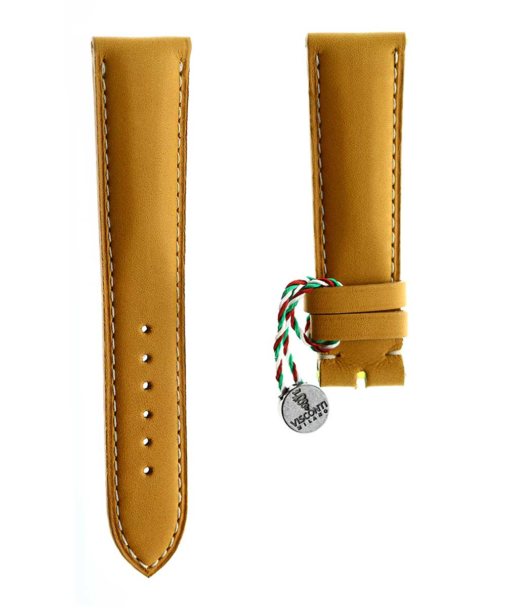 Beige Calf Leather strap 21mm / Chopard style