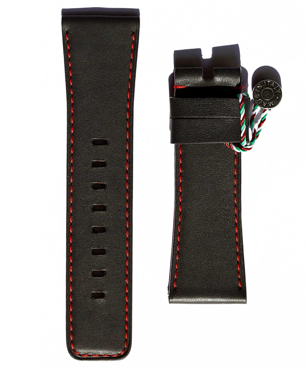 SEVENFRIDAY style Black PREMIUM Calf leather watch strap 28mm