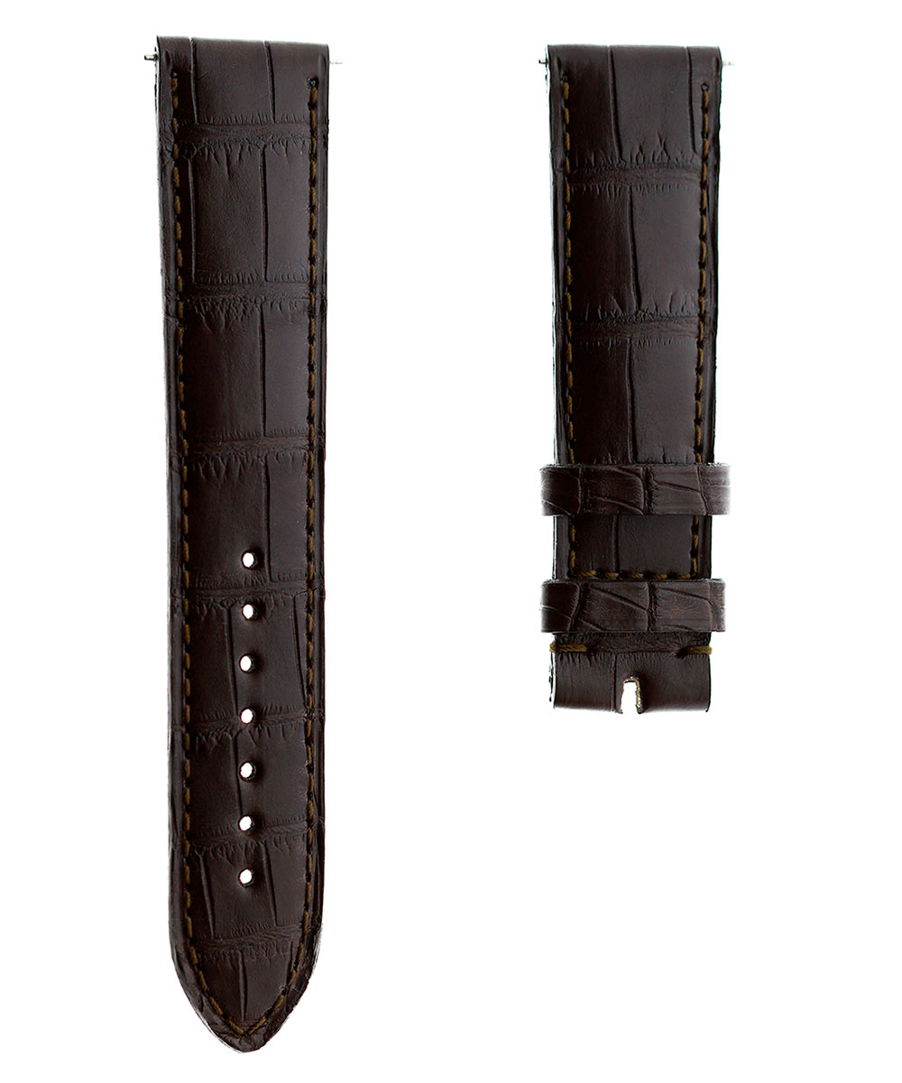 Brown Alligator leather strap 20mm Jaeger LeCoultre Regular Reverso style. Quick release