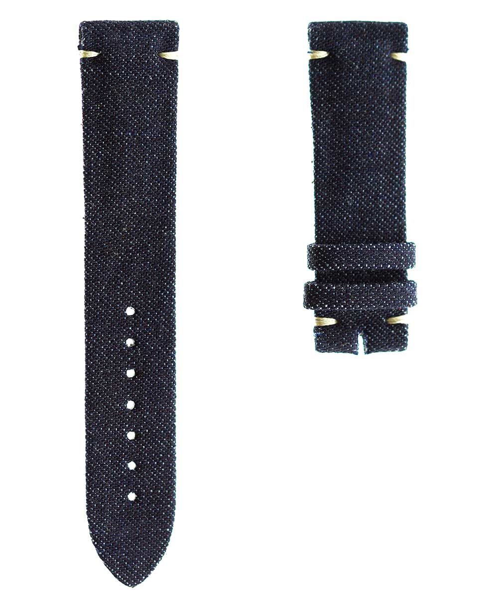 Japanese Denim Watch strap / TOKYO / Beige Stitching