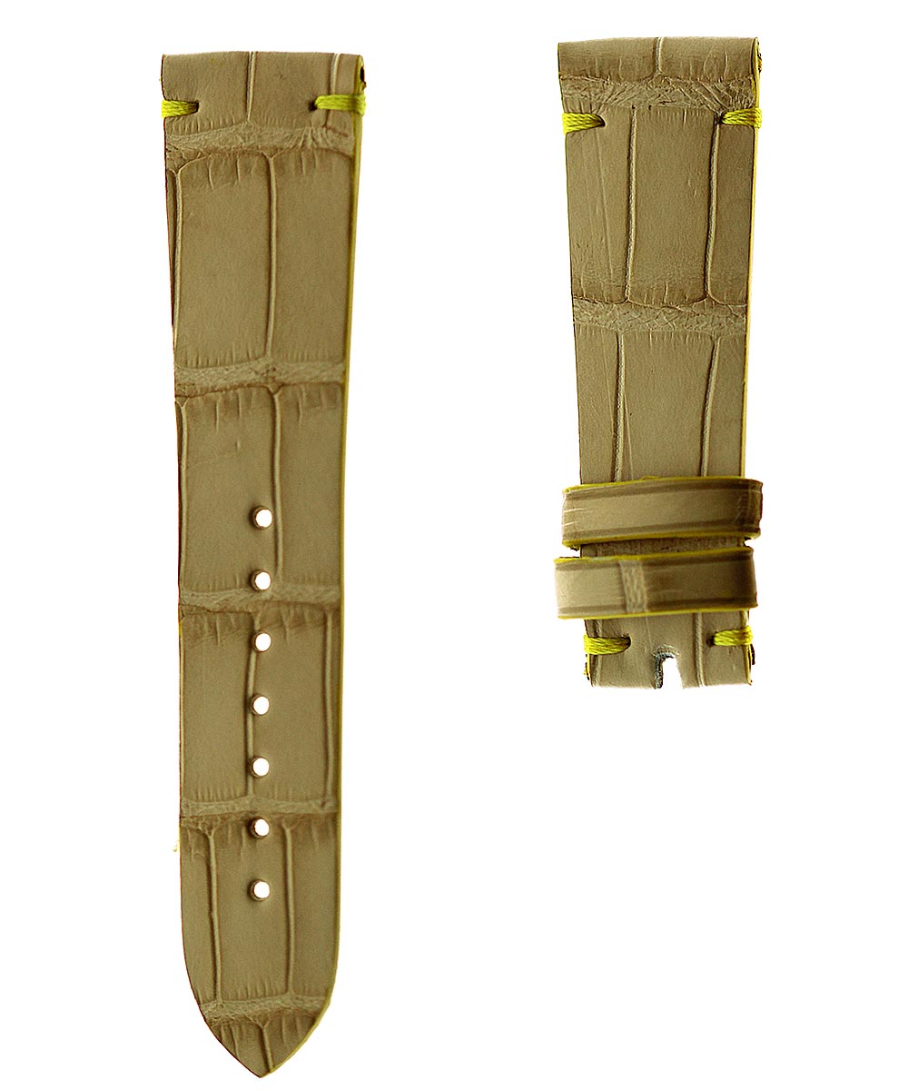 Beige Alligator leather strap 20mm