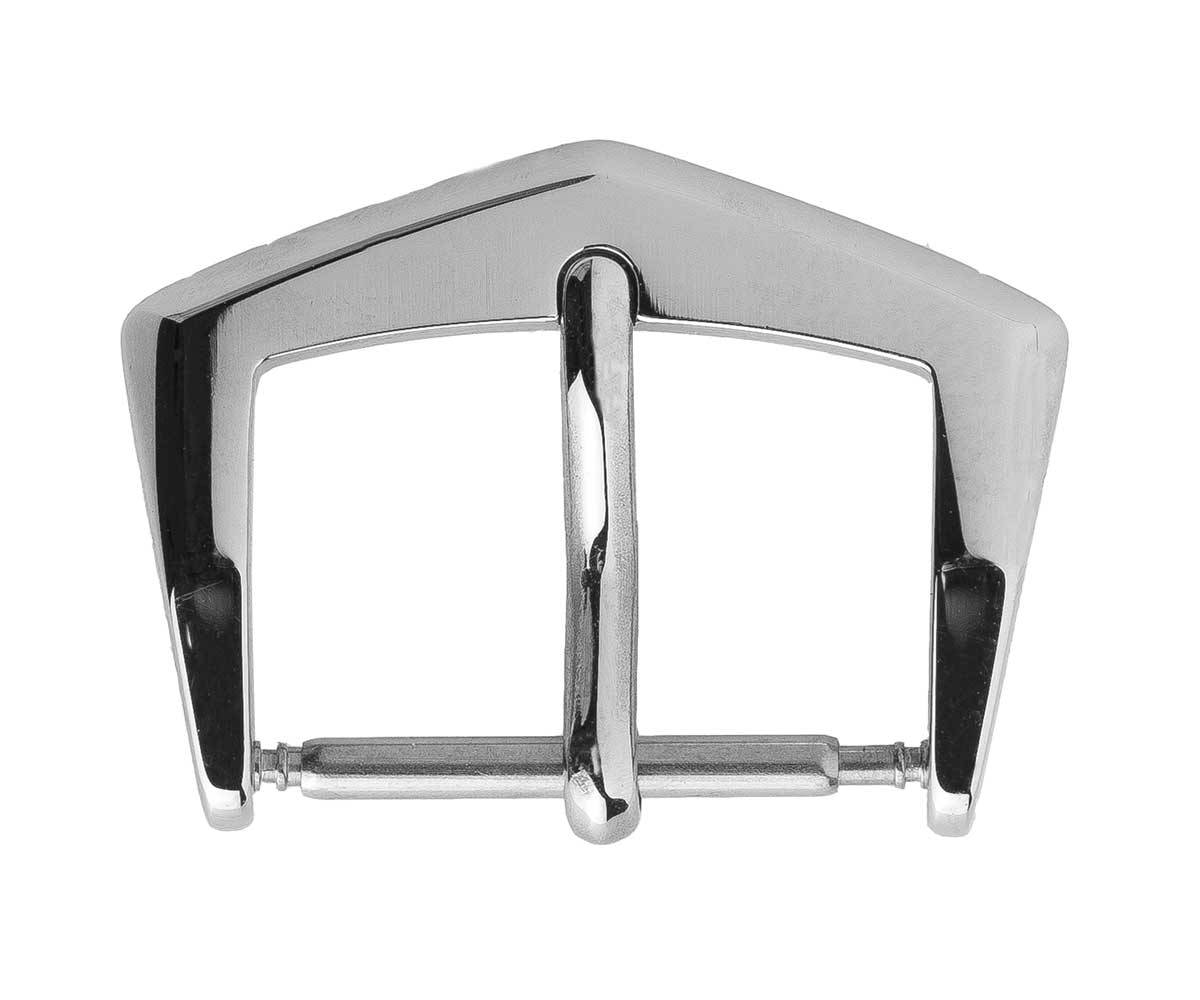 High Grade Stainless Steel Buckle 16mm. White Metal Color