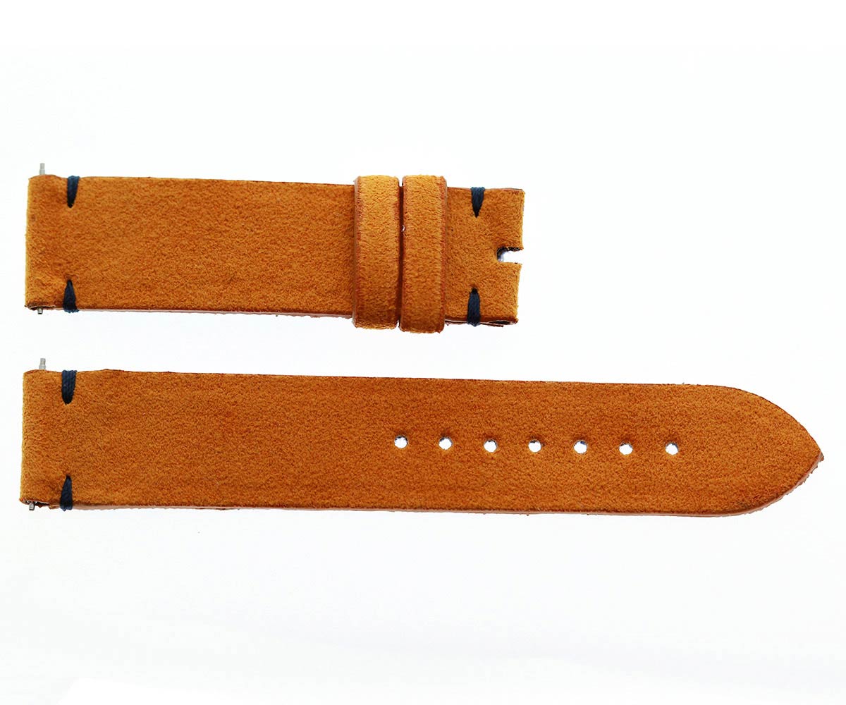 Orange Alcantara® strap 18mm. Quick Release. Small wrist