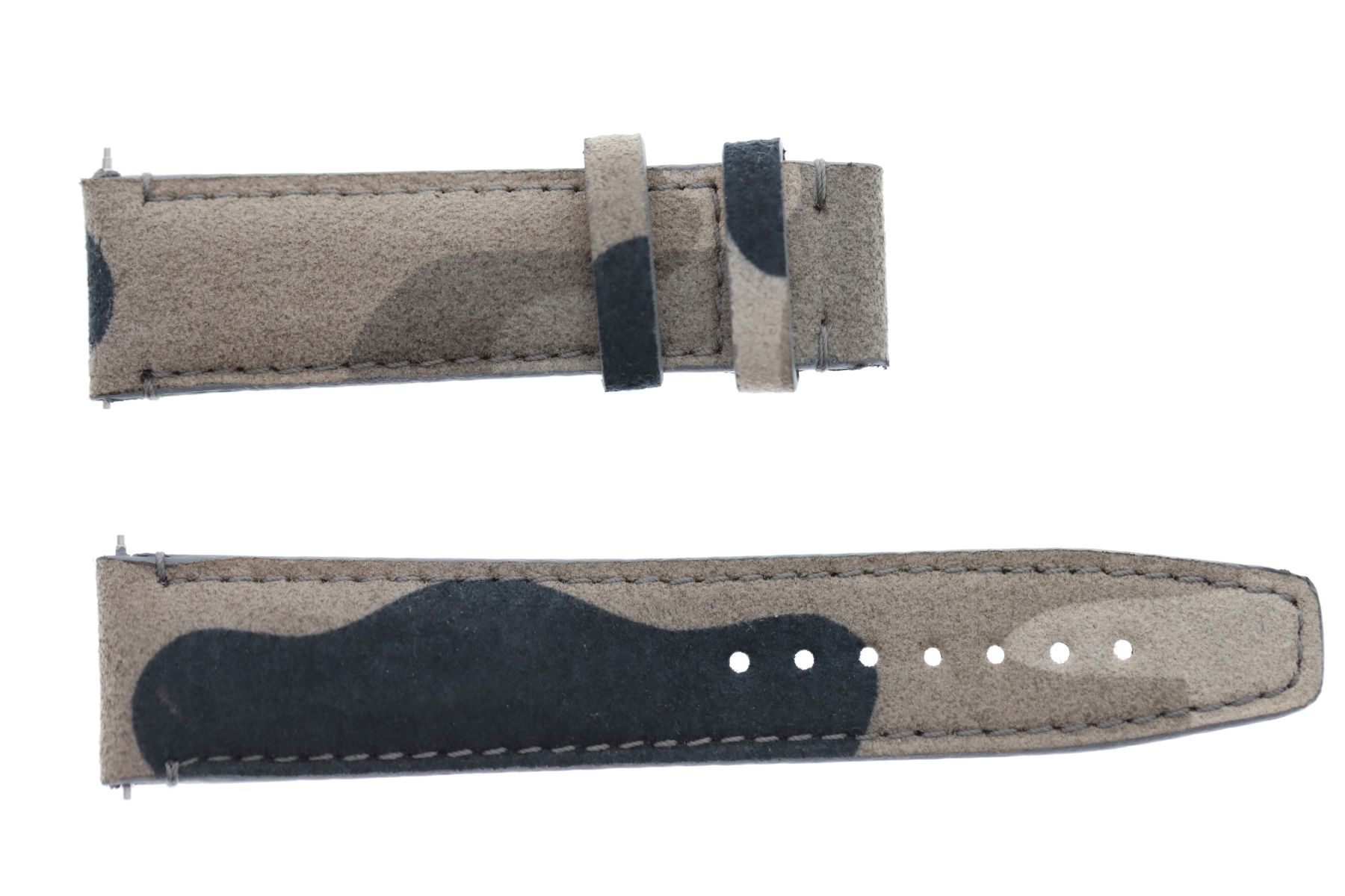 Silver Mountain Grey Camouflage Alcantara Strap 16mm, 18mm, 19mm, 20mm, 21mm, 22mm, 24mm General style