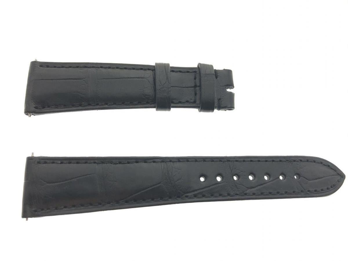 Black Alligator leather strap 21mm Rolex Oyster style
