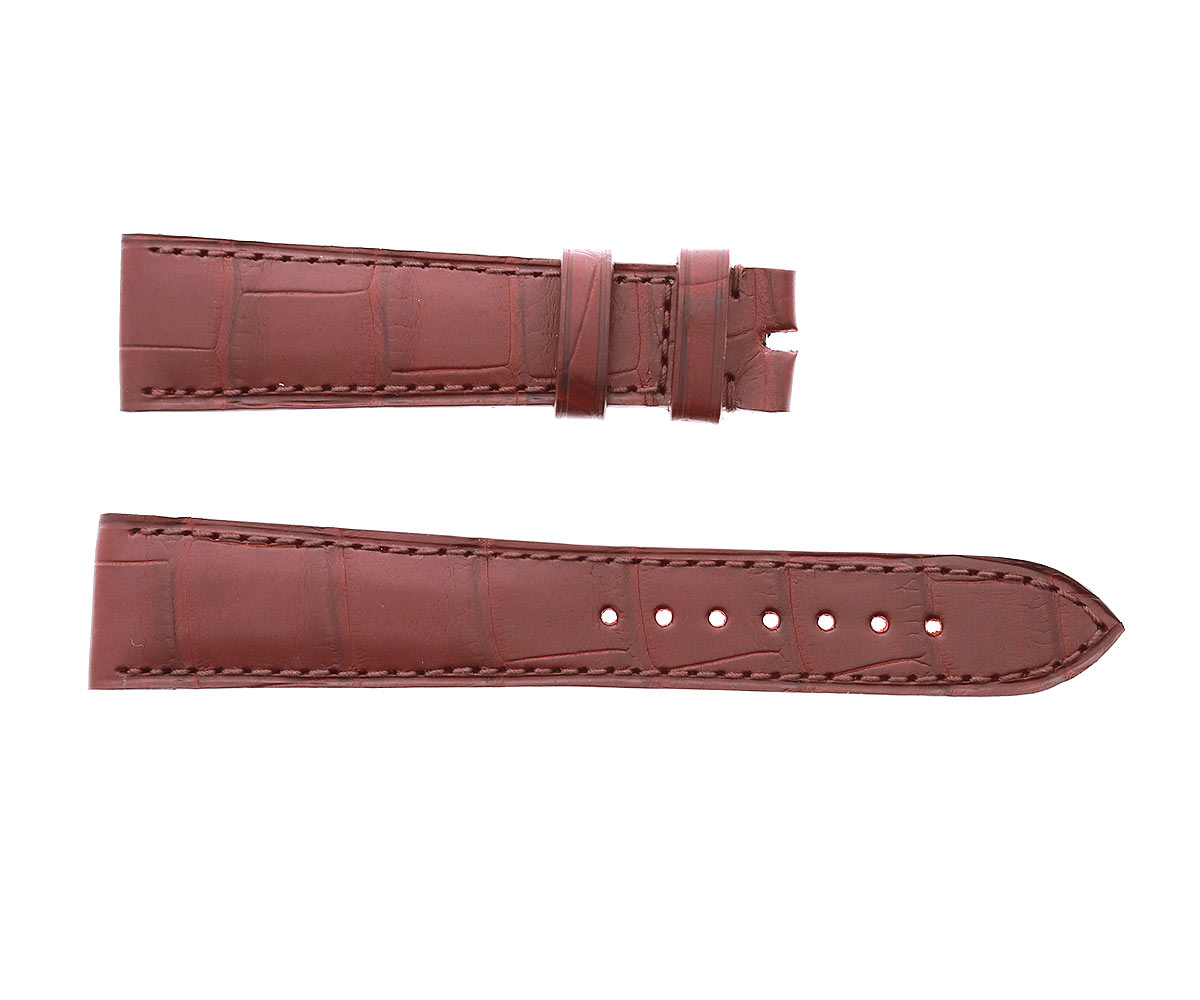 Custom made Bordeaux Alligator leather strap 20x16mm