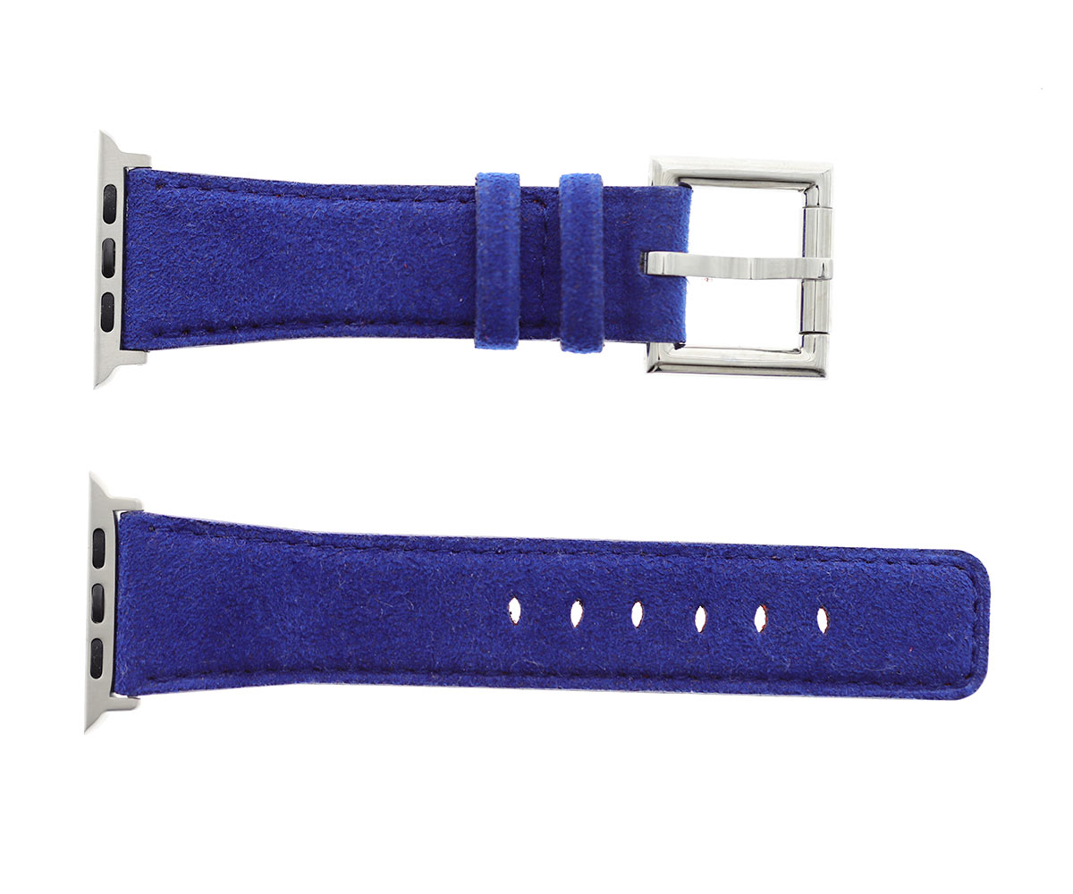 Sky Blue Alcantara Strap (Apple Watch All Series) with Fixed Buckle