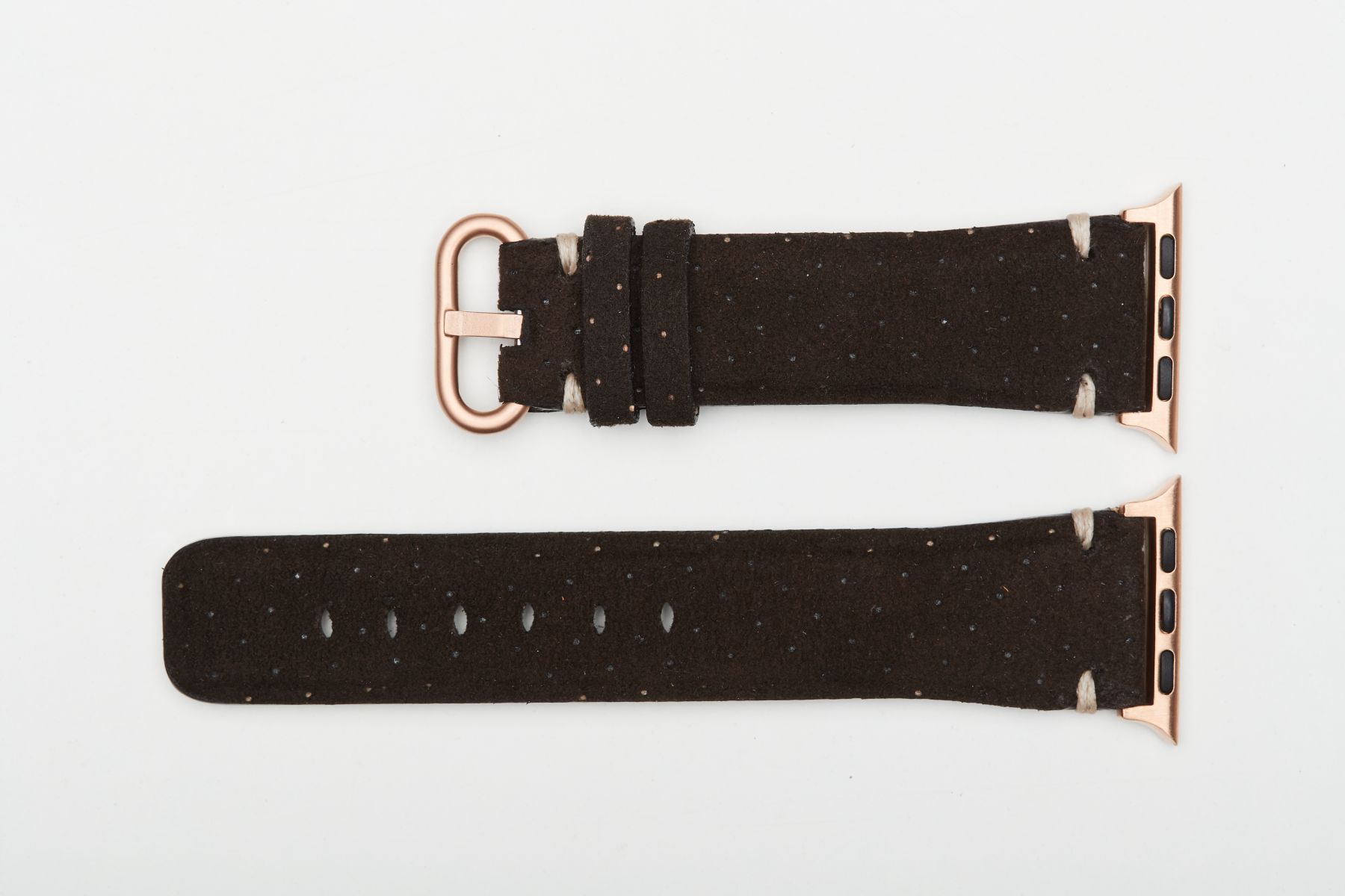 Brown Perforated Original Alcantara Strap (Apple Watch All Series)