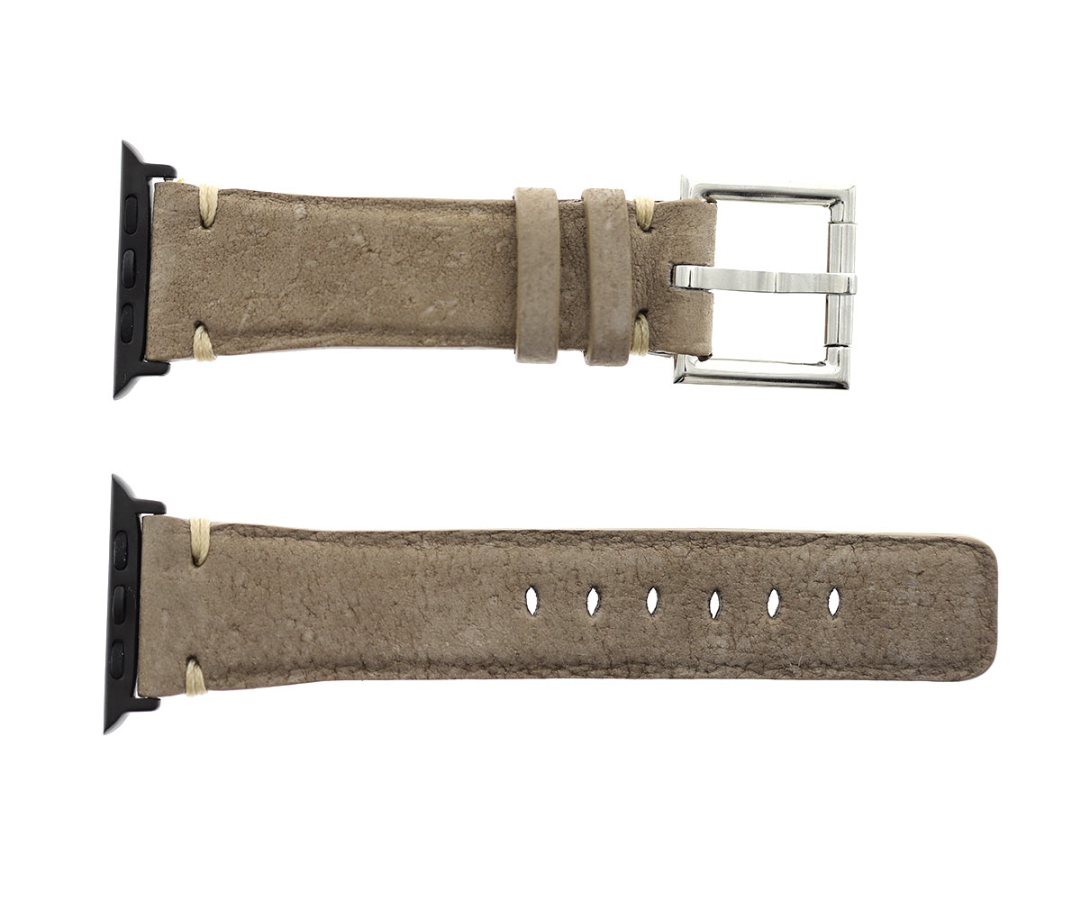 Tortora Beige Kudu Reverse Antelope leather strap (Apple Watch All Series)