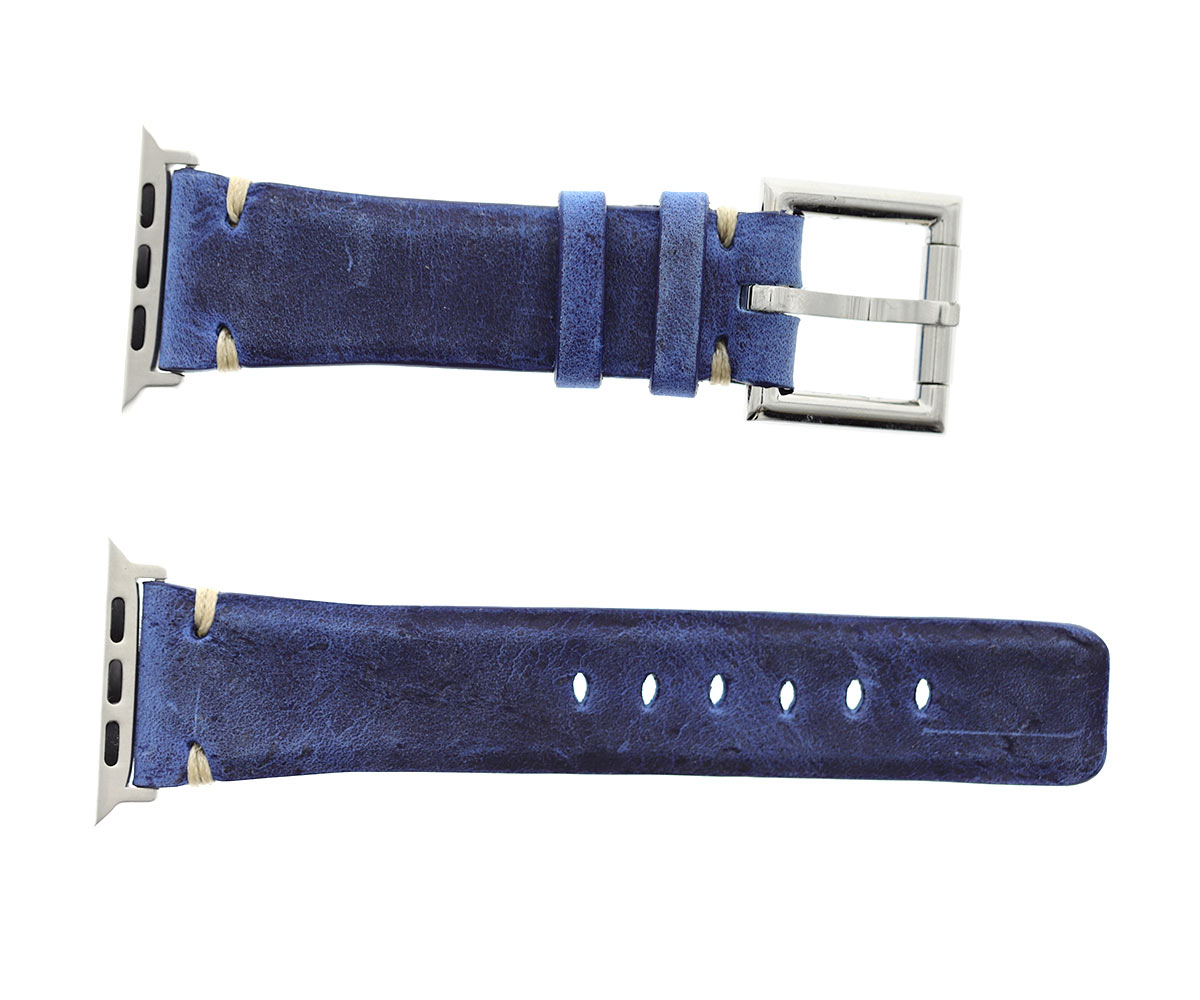 Ocean Blue Kudu Reverse Antilope leather strap (Apple Watch All Series)