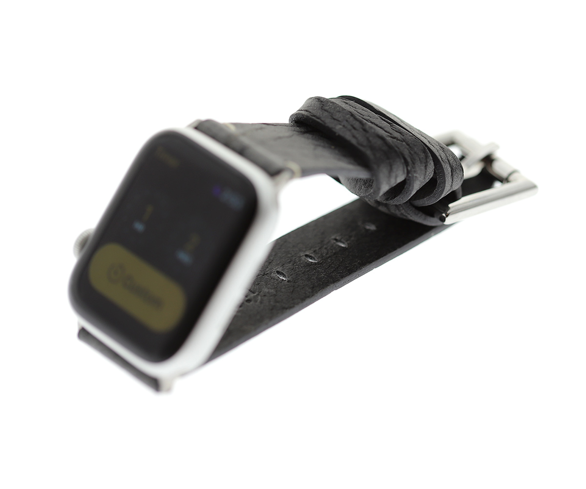 Smoke Grey Mohawk leather Racer strap (Apple Watch All Series)