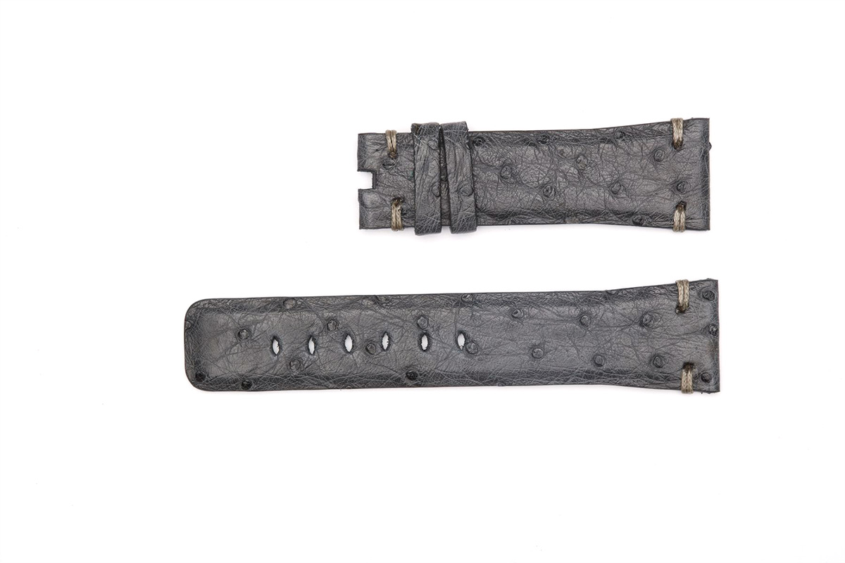 Ostrich leather Apple Watch Strap (Apple Watch All Series) / GREY