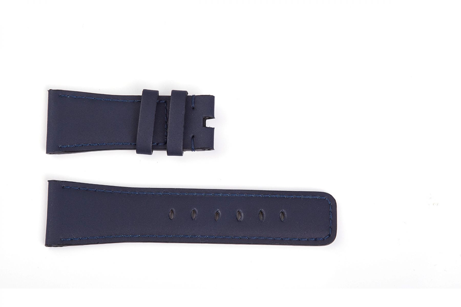 Navy Blue Recycled Rubber Strap (Apple Watch All Series), White Lining