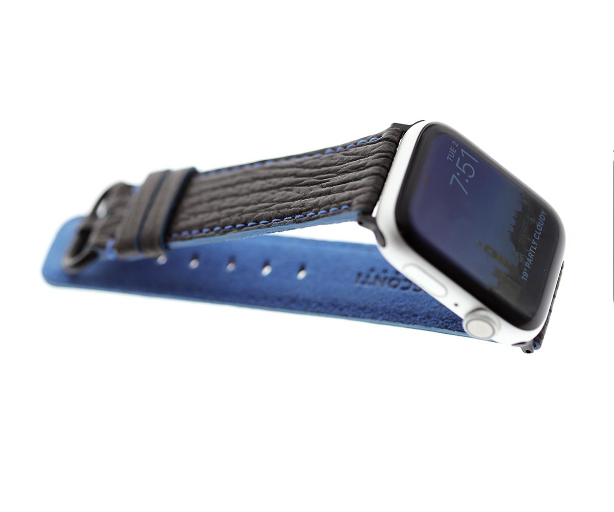 Shark leather Apple Watch Strap (All generations) / BLACK