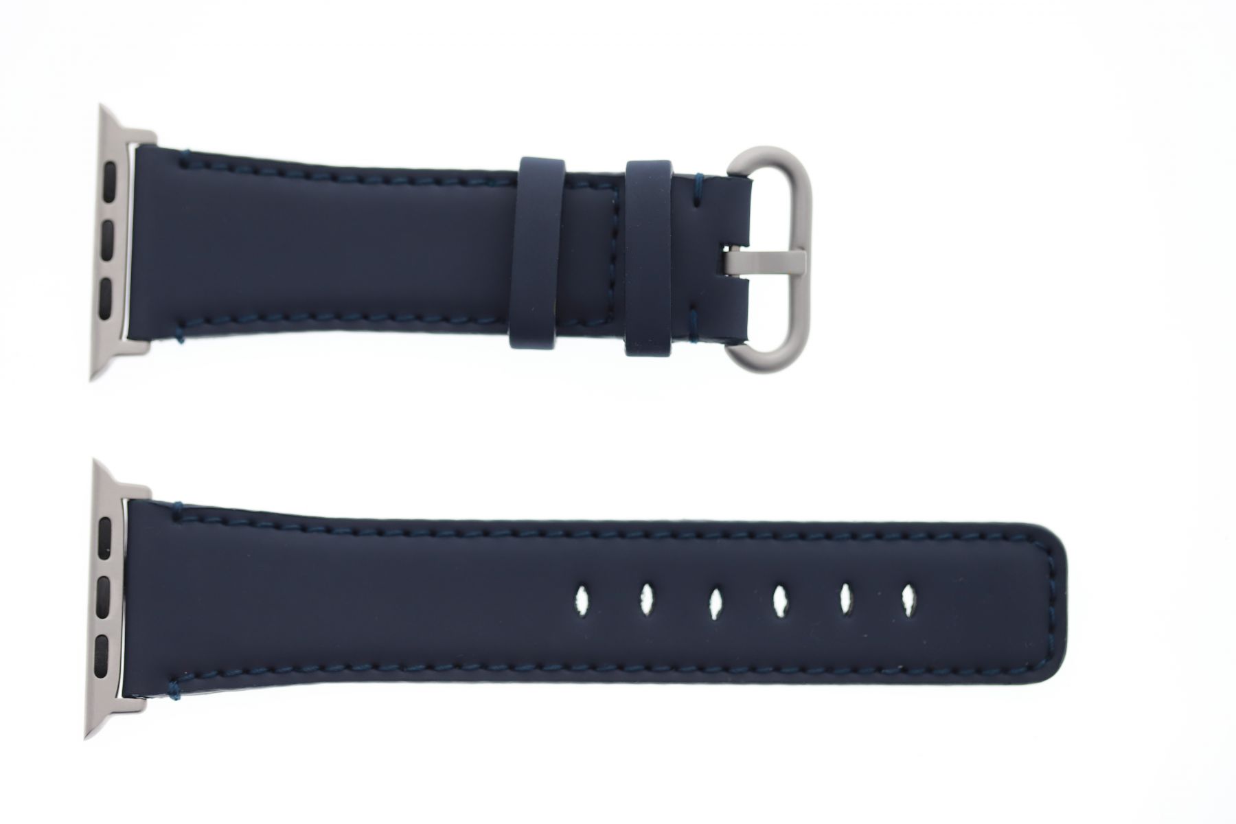 Smooth Vegan Leather Strap (Apple Watch All Series) / NAVY BLUE