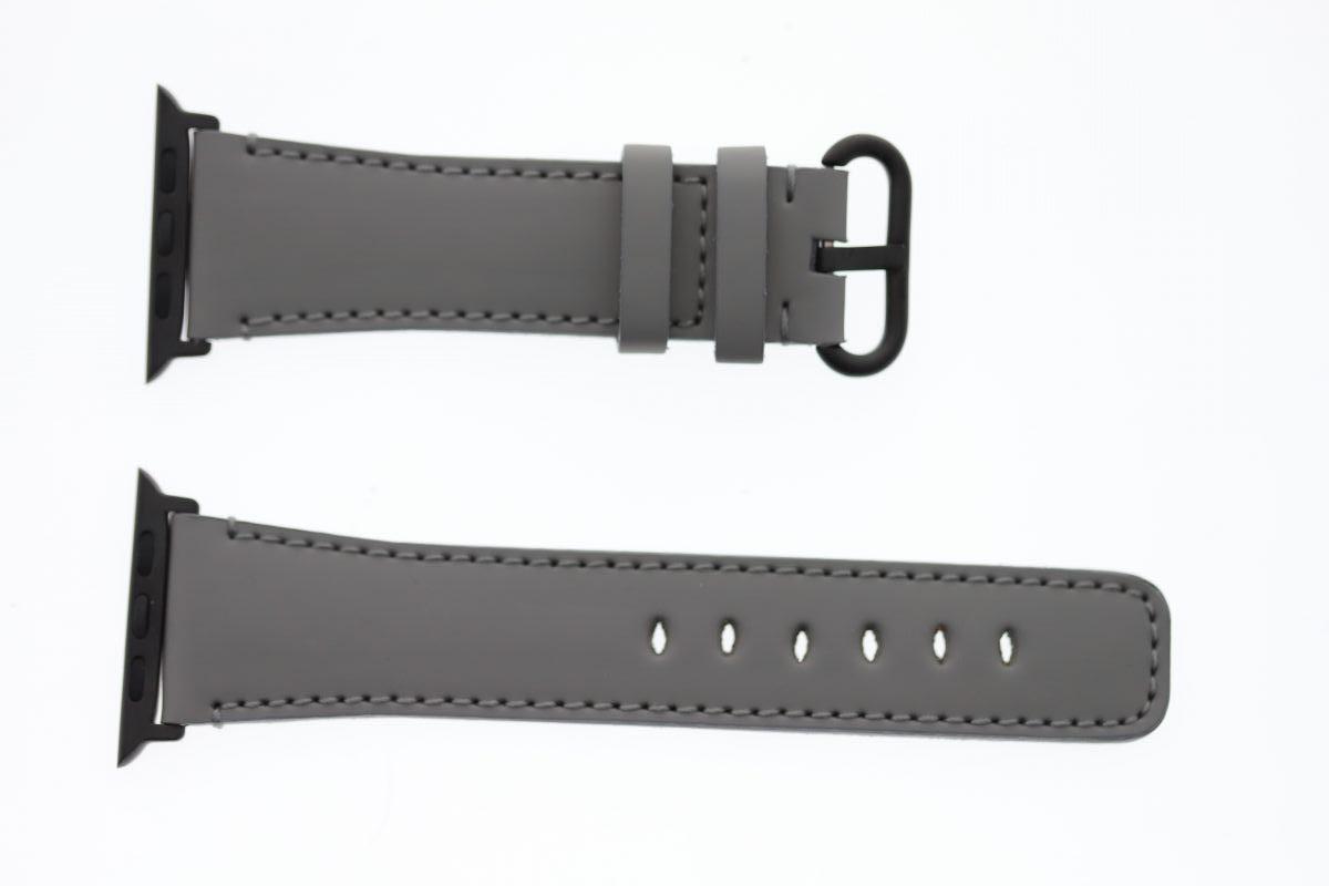 Smooth Vegan Leather Strap (Apple Watch All Series) / XANADU GREY