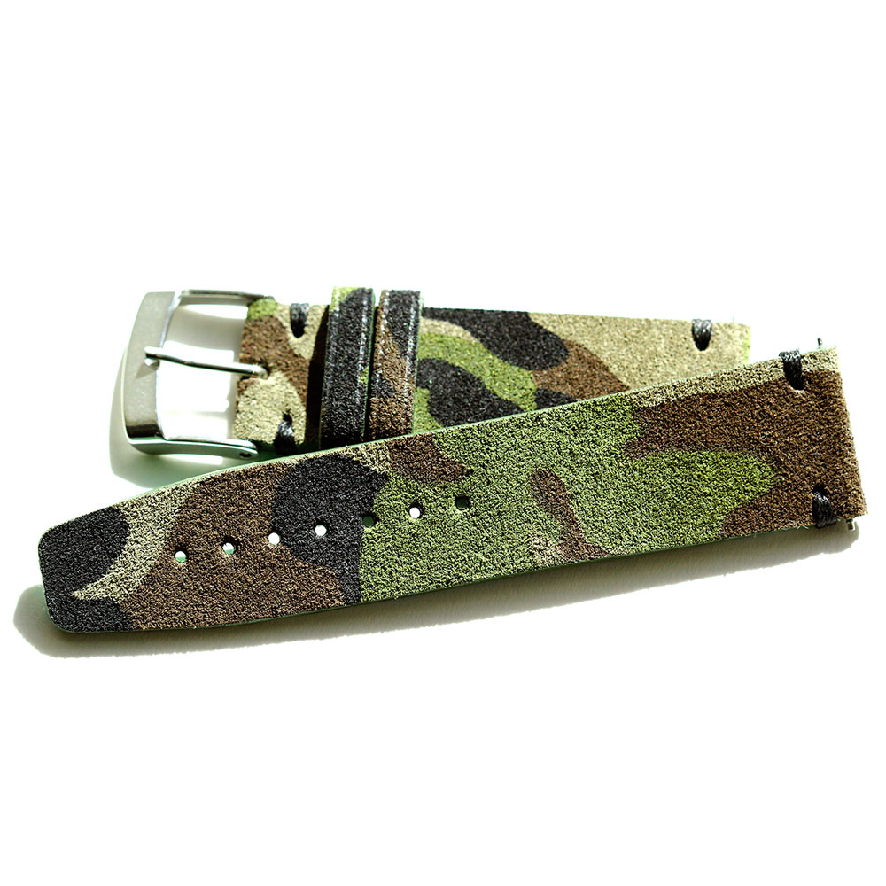 Camouflage / Mimetic Suede leather strap