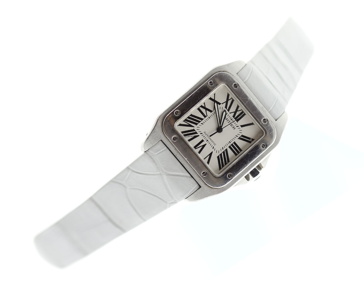Ice Champagne Strap 23mm in Alligator Leather for Cartier Santos 100 XL