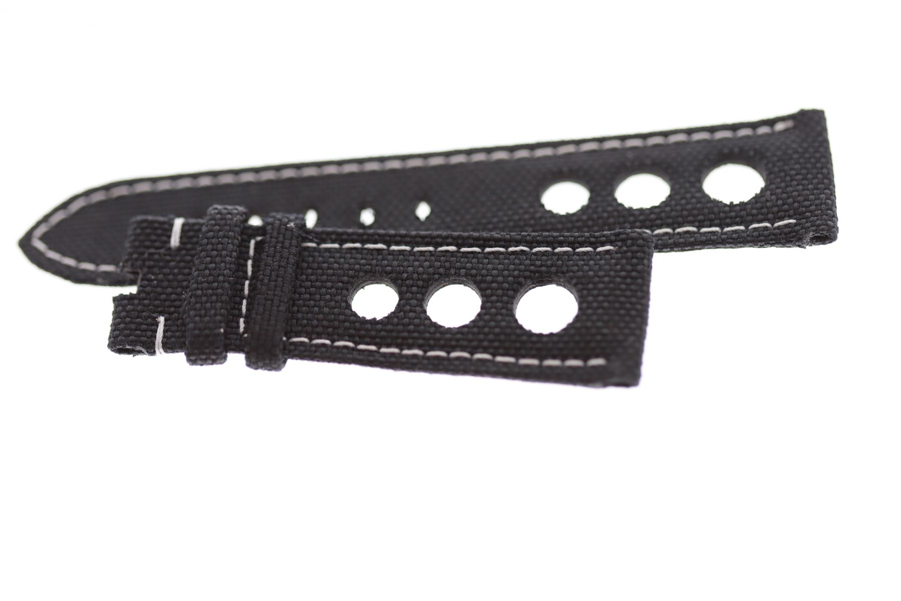 Black Cordura Strap 23mm Blancpain Fifty Fathoms Perforated style