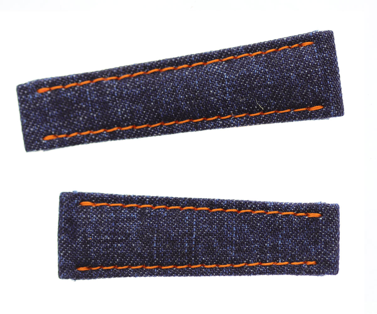 Japanese Denim strap Rolex Daytona style 20mm / Orange stitching