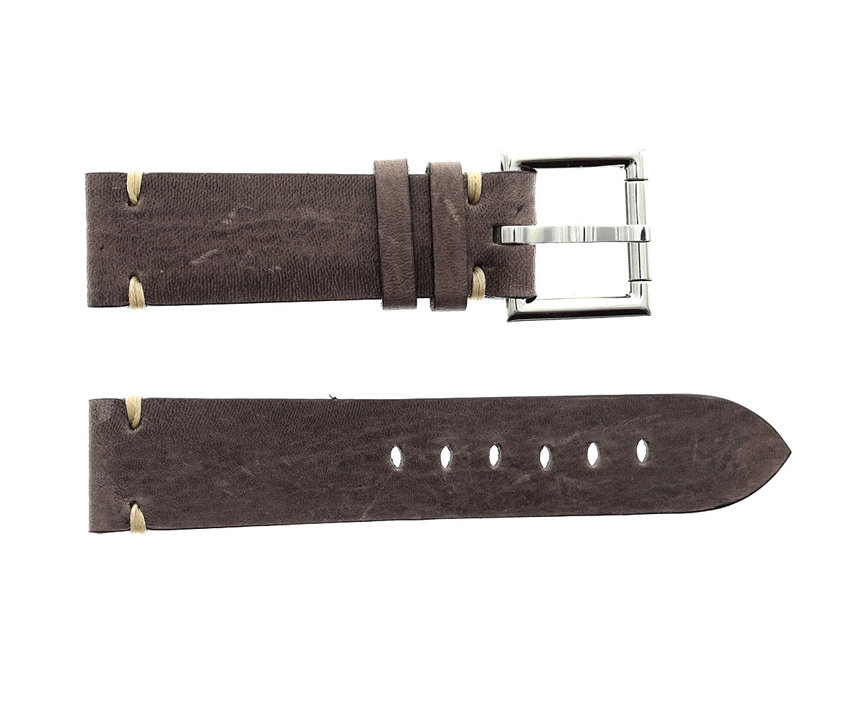Sand Brown Kangaroo Leather Strap with Fixed Buckle