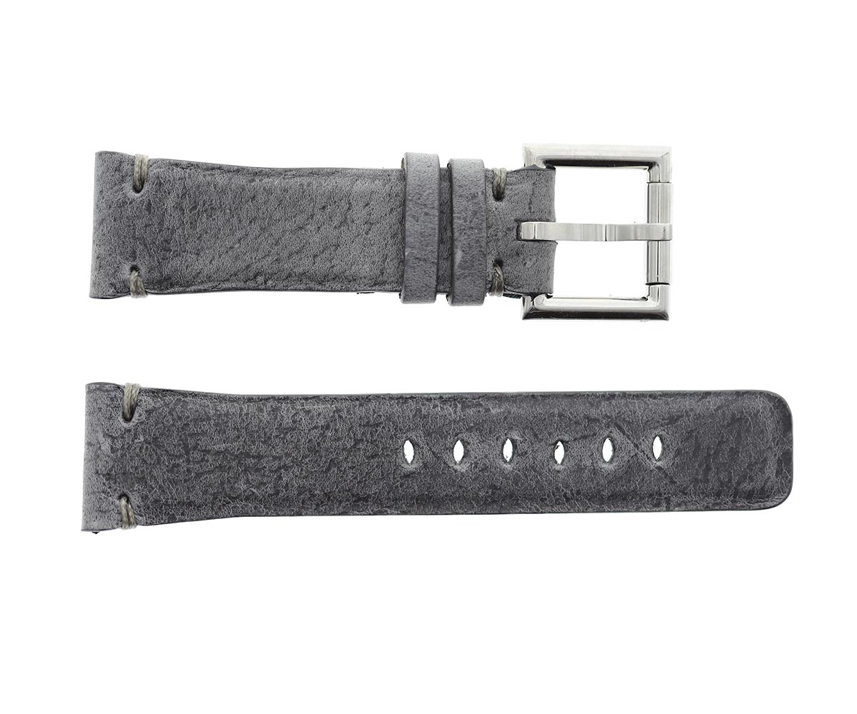 Blue Pale Mohawk Vintage Leather Strap 24mm with Fixed Buckle