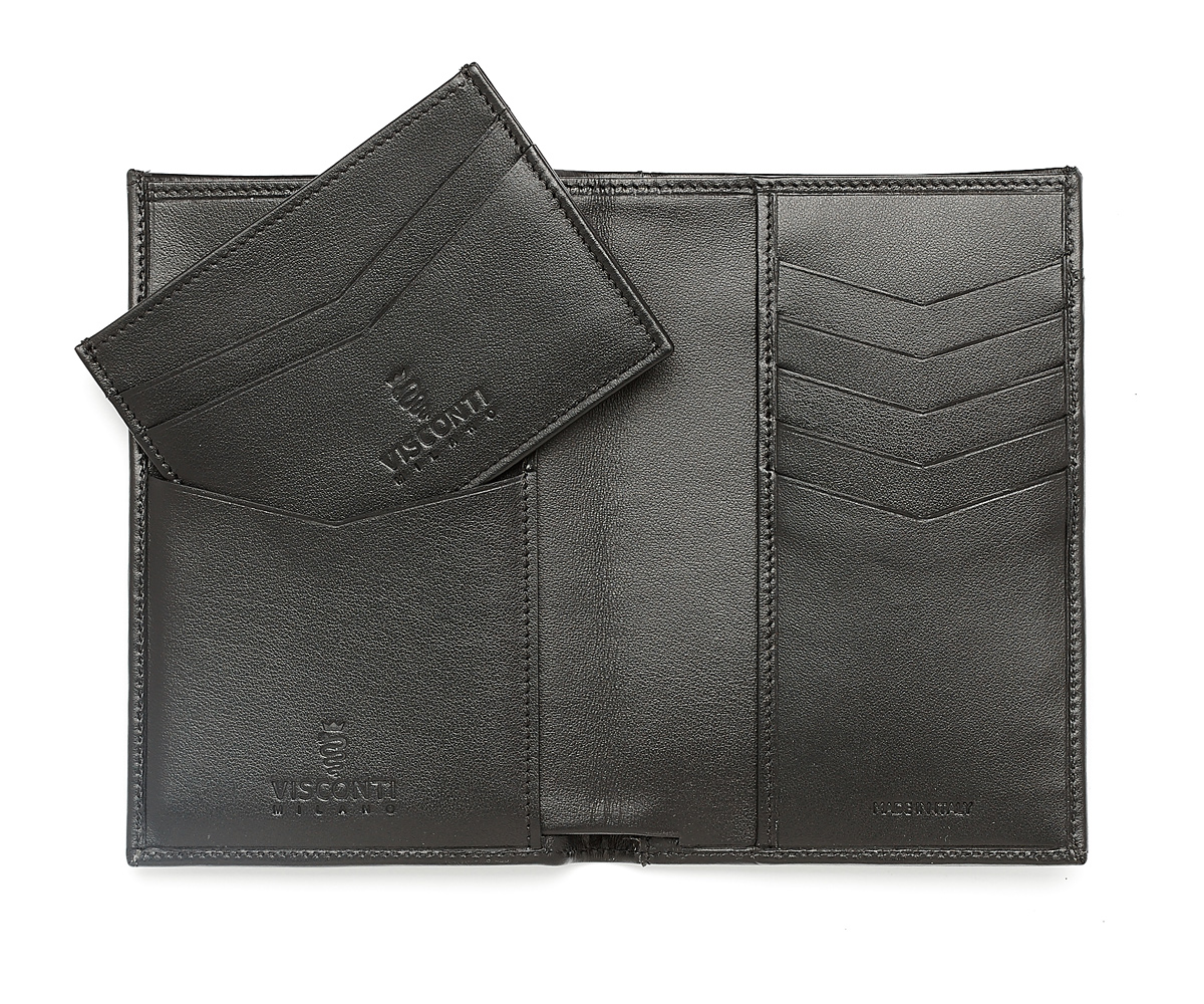 Traveler Wallet in Superior Quality Calf leather with card holder