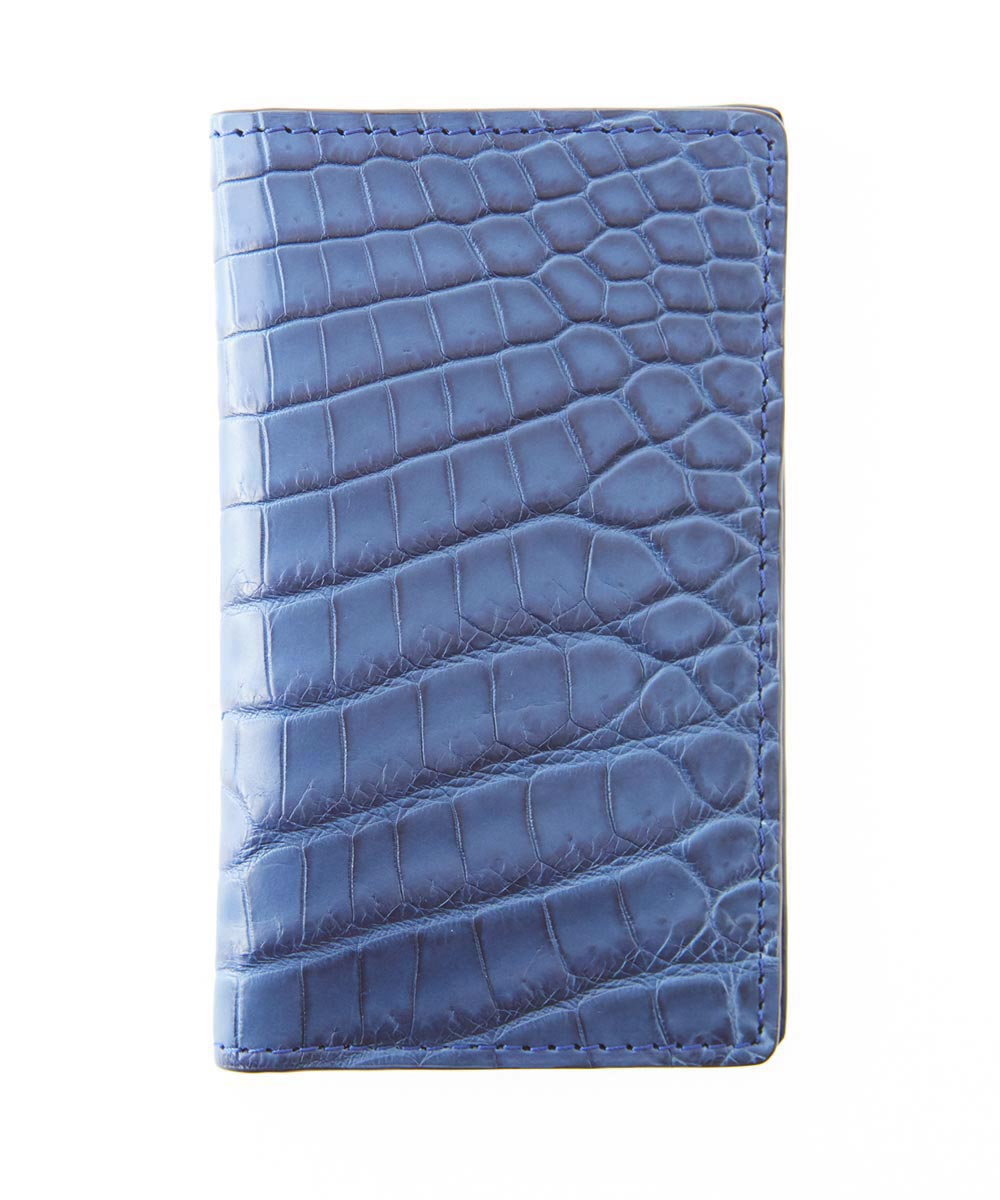 Blue Jeans Exotic Classic Cards & Bills Wallet in Genuine Alligator Leather