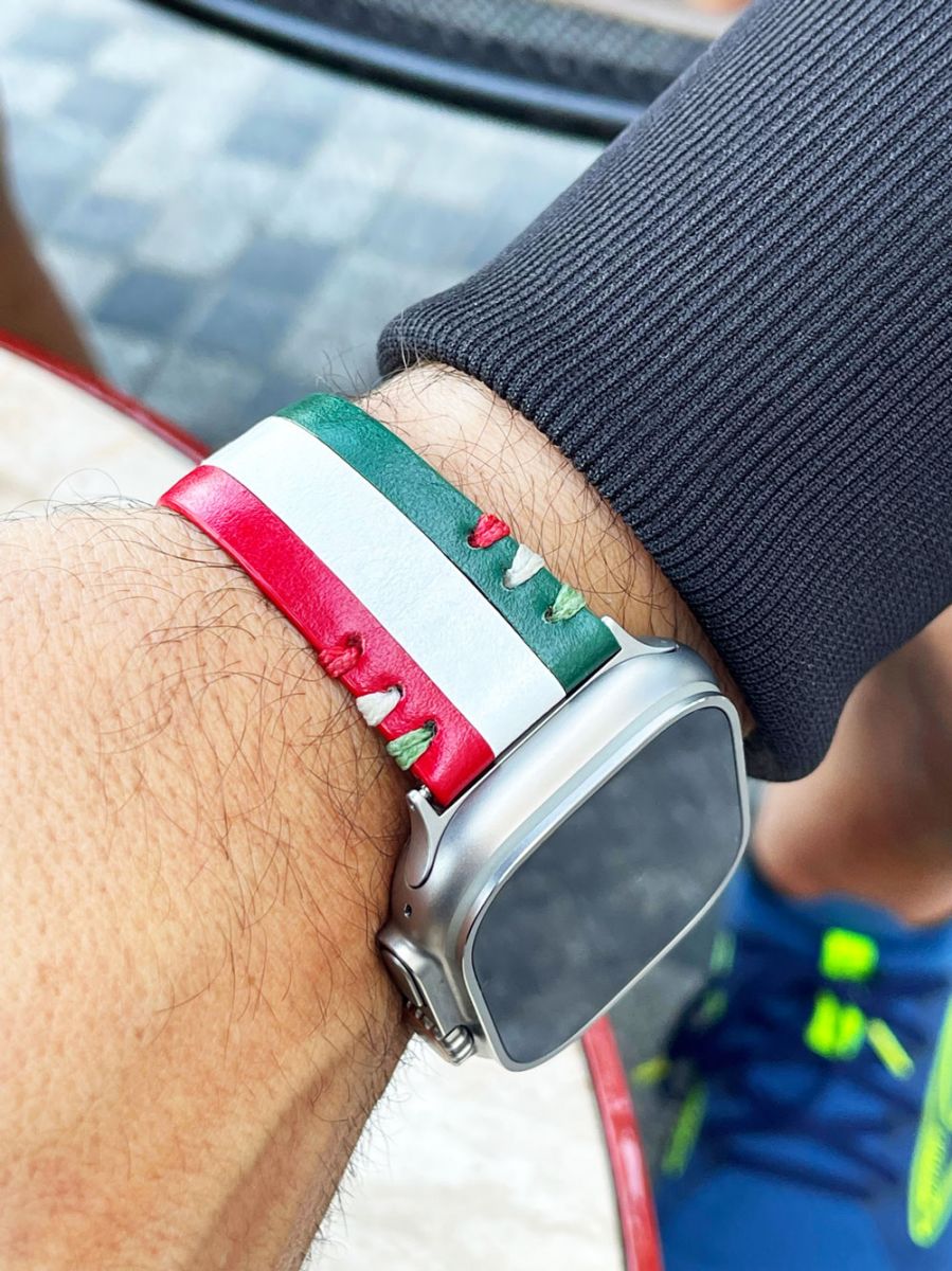 My Country ITALY: Patchwork Band for Apple Watch Inspired by ITALIAN NATIONAL FLAG N1