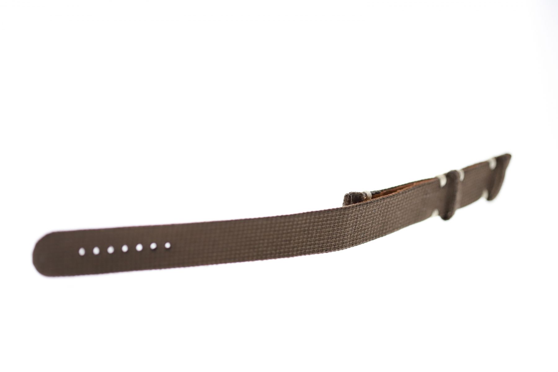 NATO 20mm or 22mm two pieces band in Brown Cordura fabric