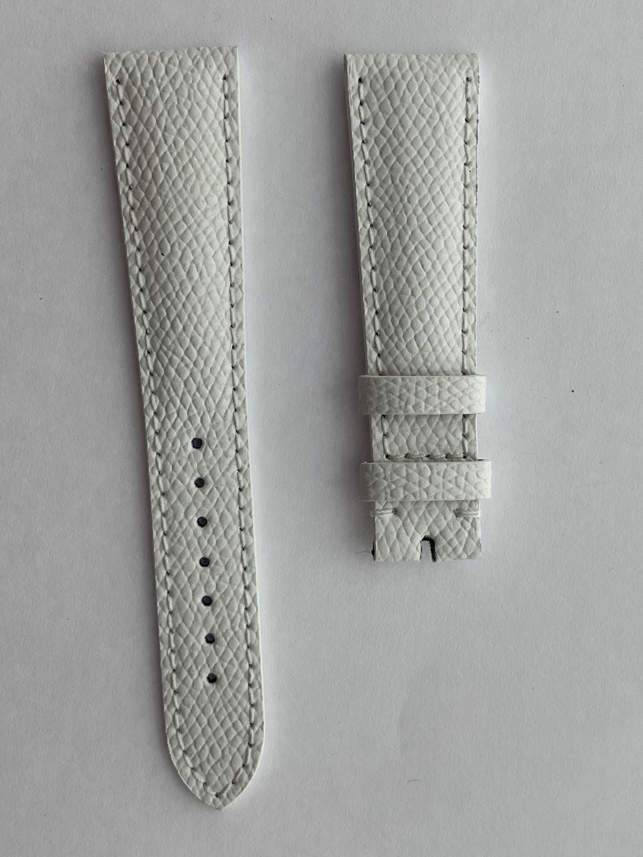 NJ331 White Epsom leather Classic strap
