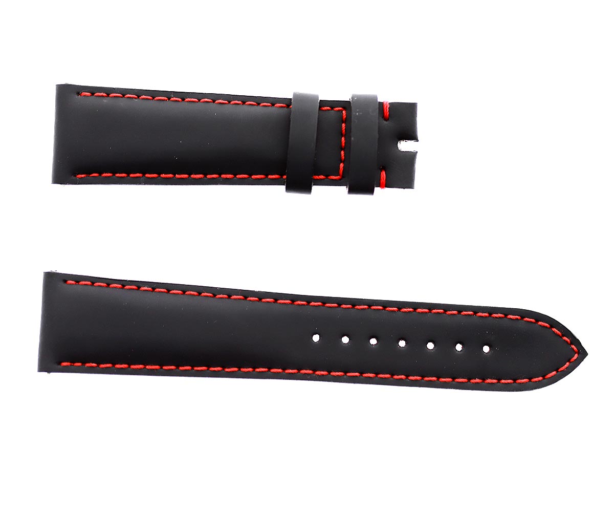 Black Rubberized leather strap  Patek Philippe Aquanaut style