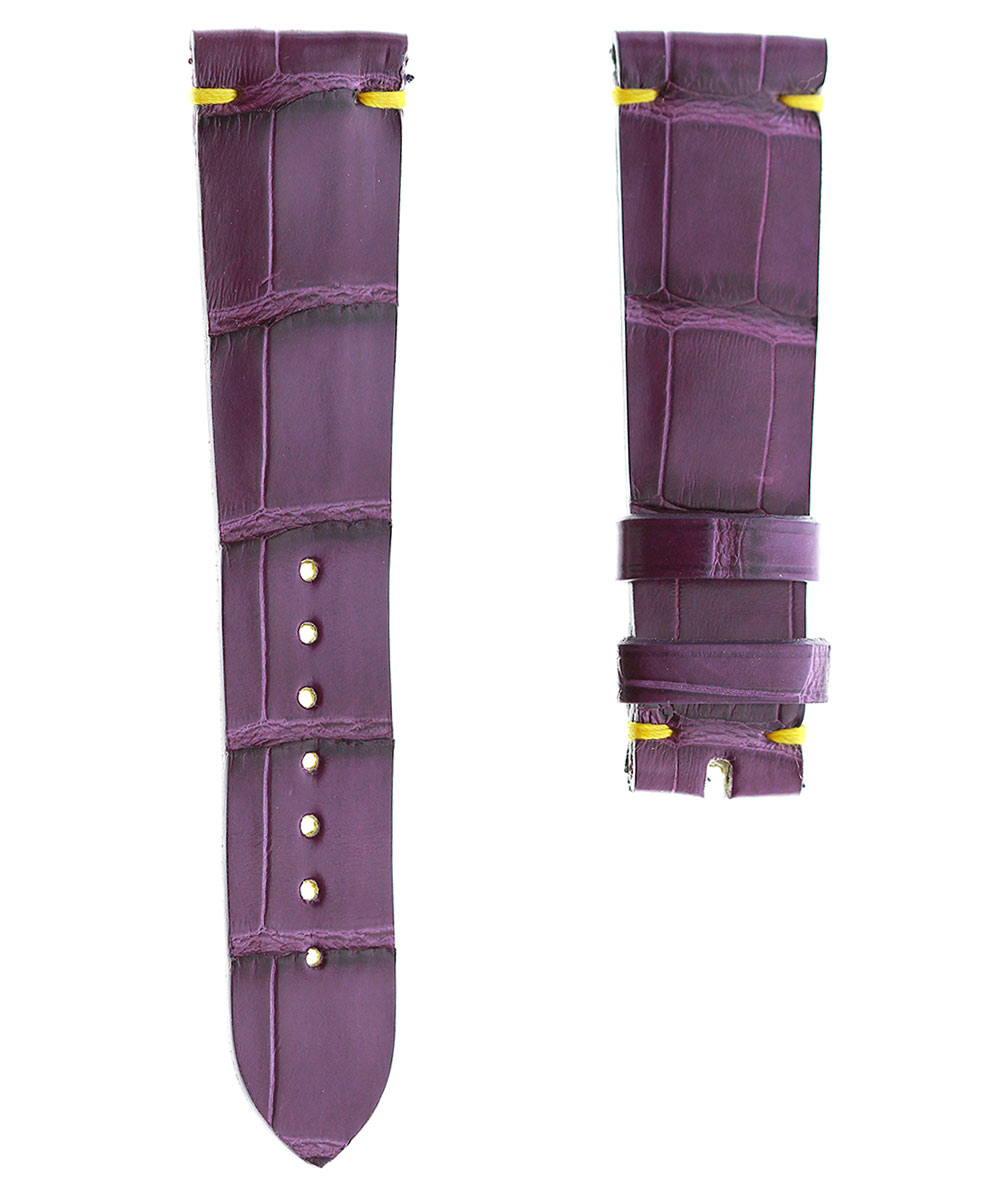 Royal Violet Alligator Leather Strap Rolex Daydate or General style