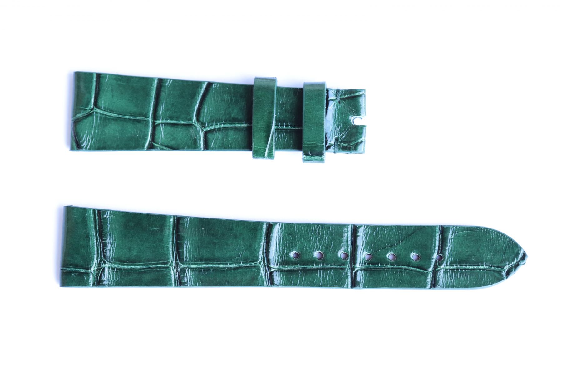 Emerald Green Alligator leather strap 20mm Rolex Daydate, Dayjust style