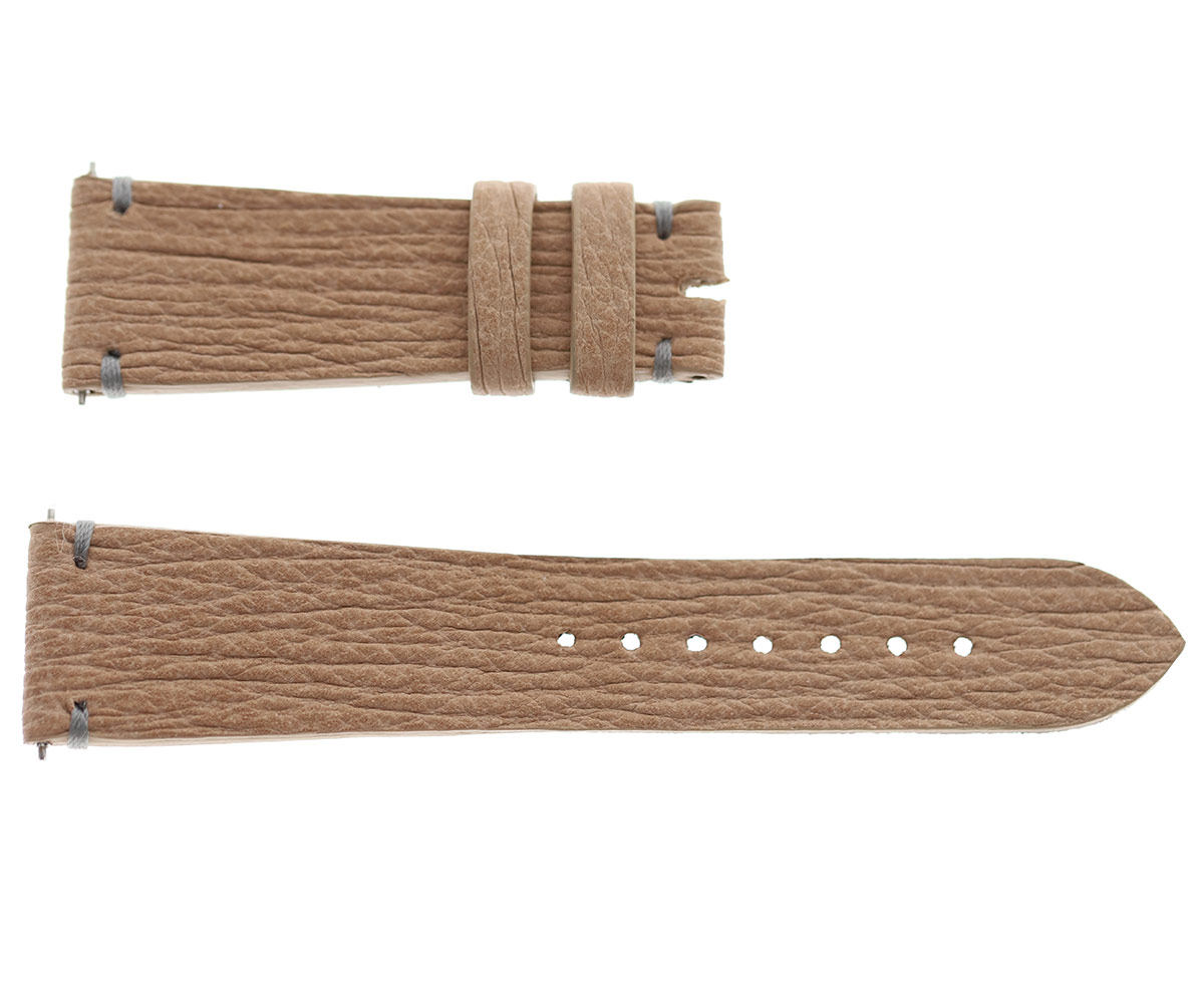 Peach Beige Shark leather strap 20mm Lady General style