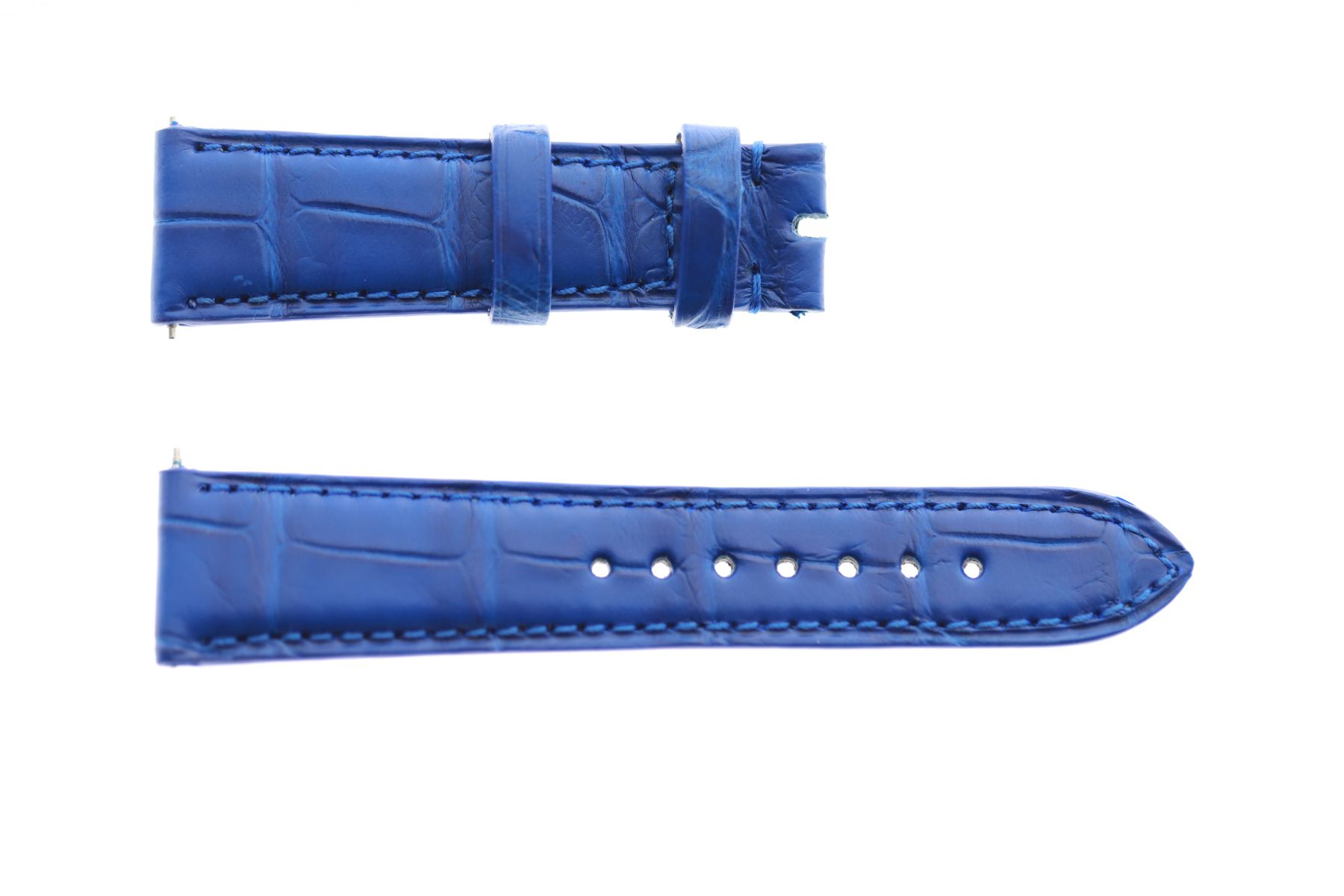 Blue Lapis Alligator leather custom strap 19mm Ulysse Nardin Dual Time Lady style