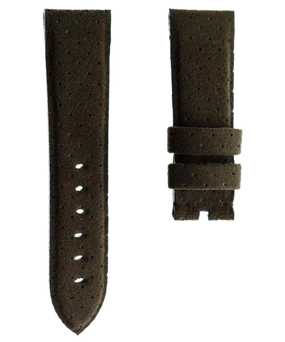Brown Perforated Alcantara® Panerai style strap
