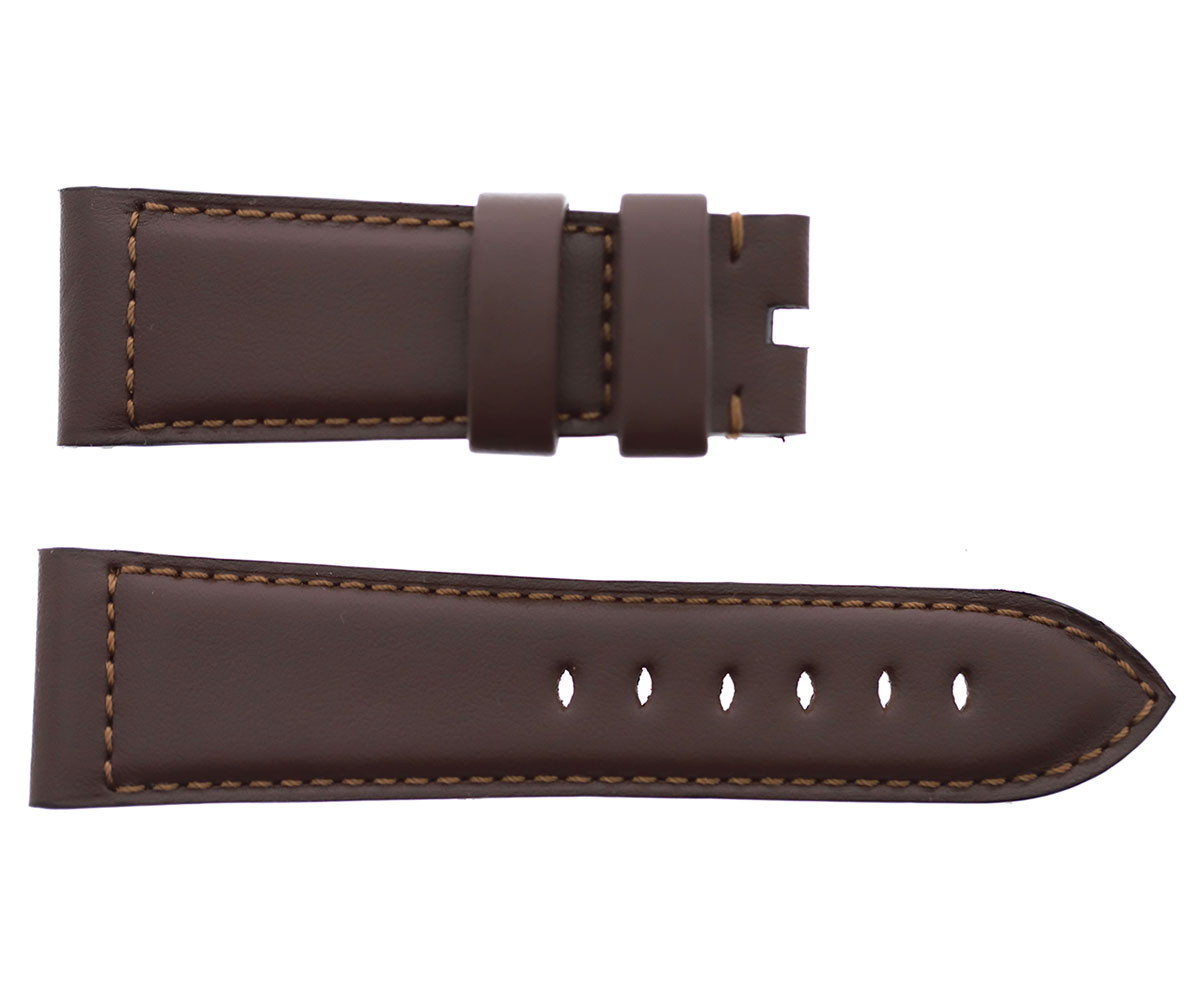 Panerai style strap in Chocolate Brown Calf leather