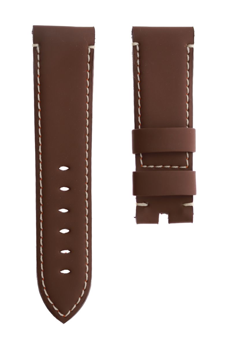Brown Italian Eco Vegan Leather strap Panerai style