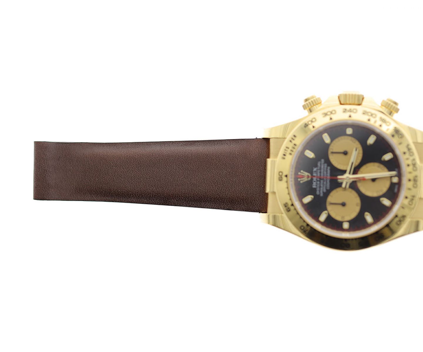 Brown strap 20mm for Rolex Daytona in Barenia / Luxury Hermes French calf leather