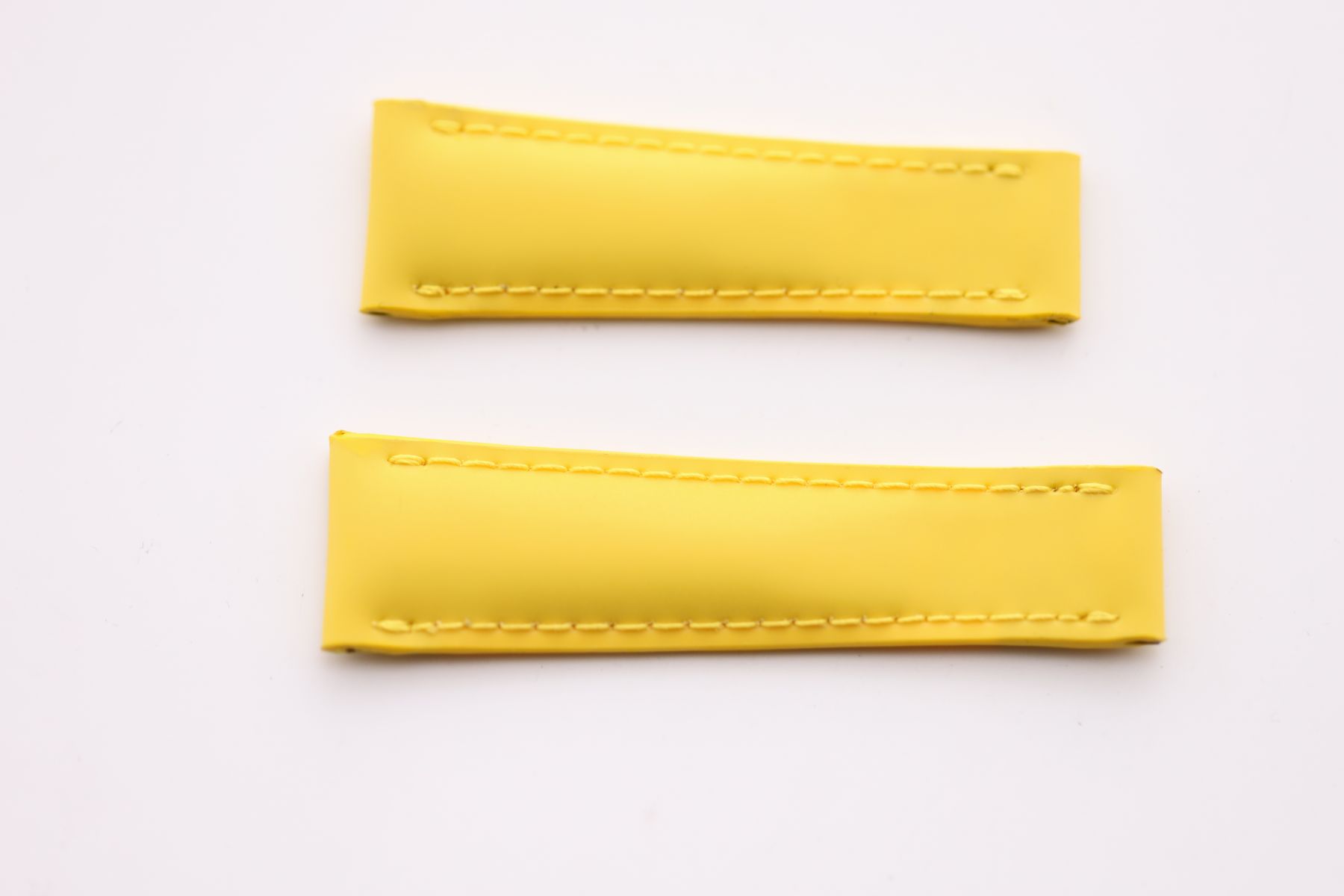Yellow Recycled Rubber strap 20mm Rolex Daytona style