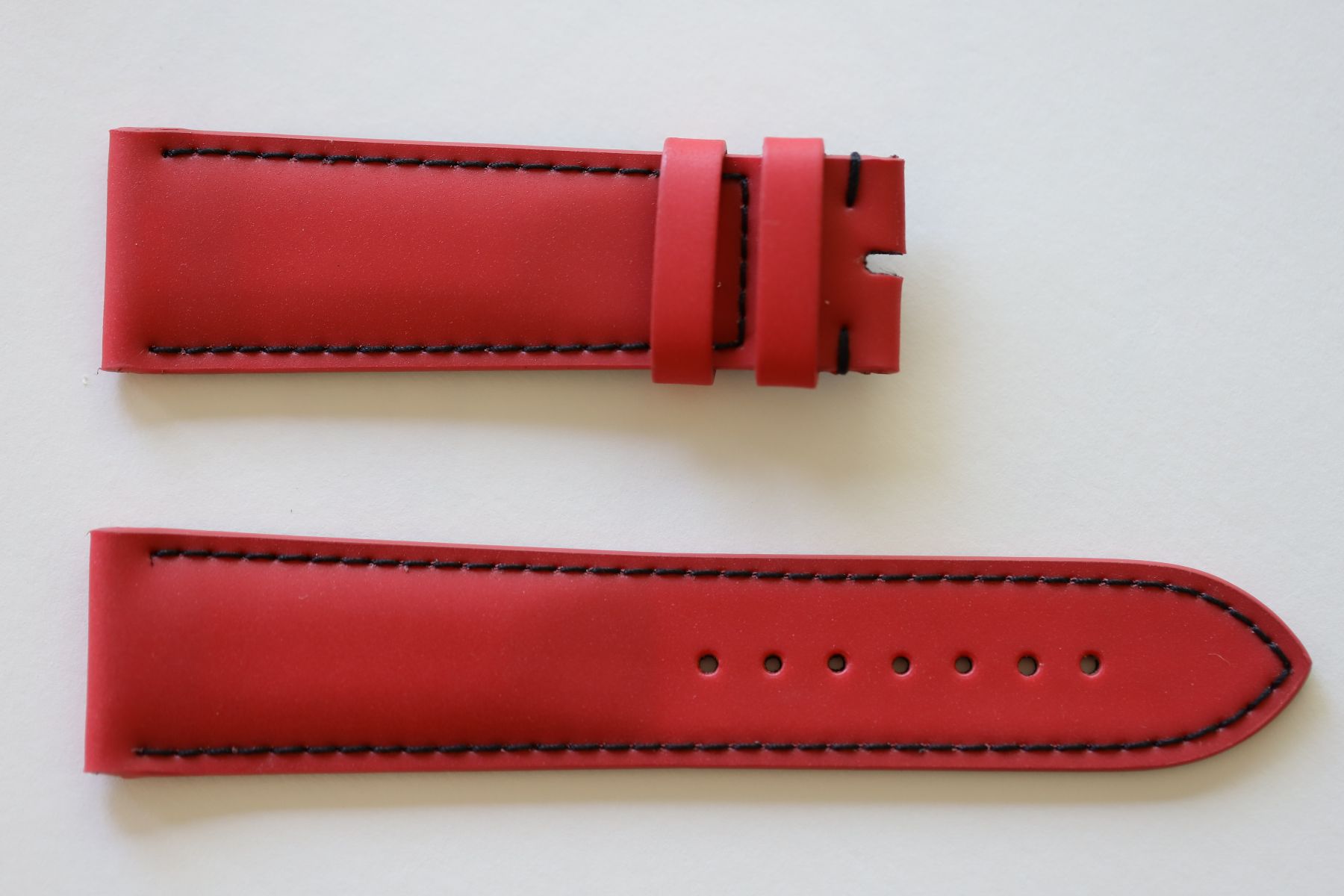 Red Recycled Rubber Strap 23mm Blancpain Fifty Fathoms style