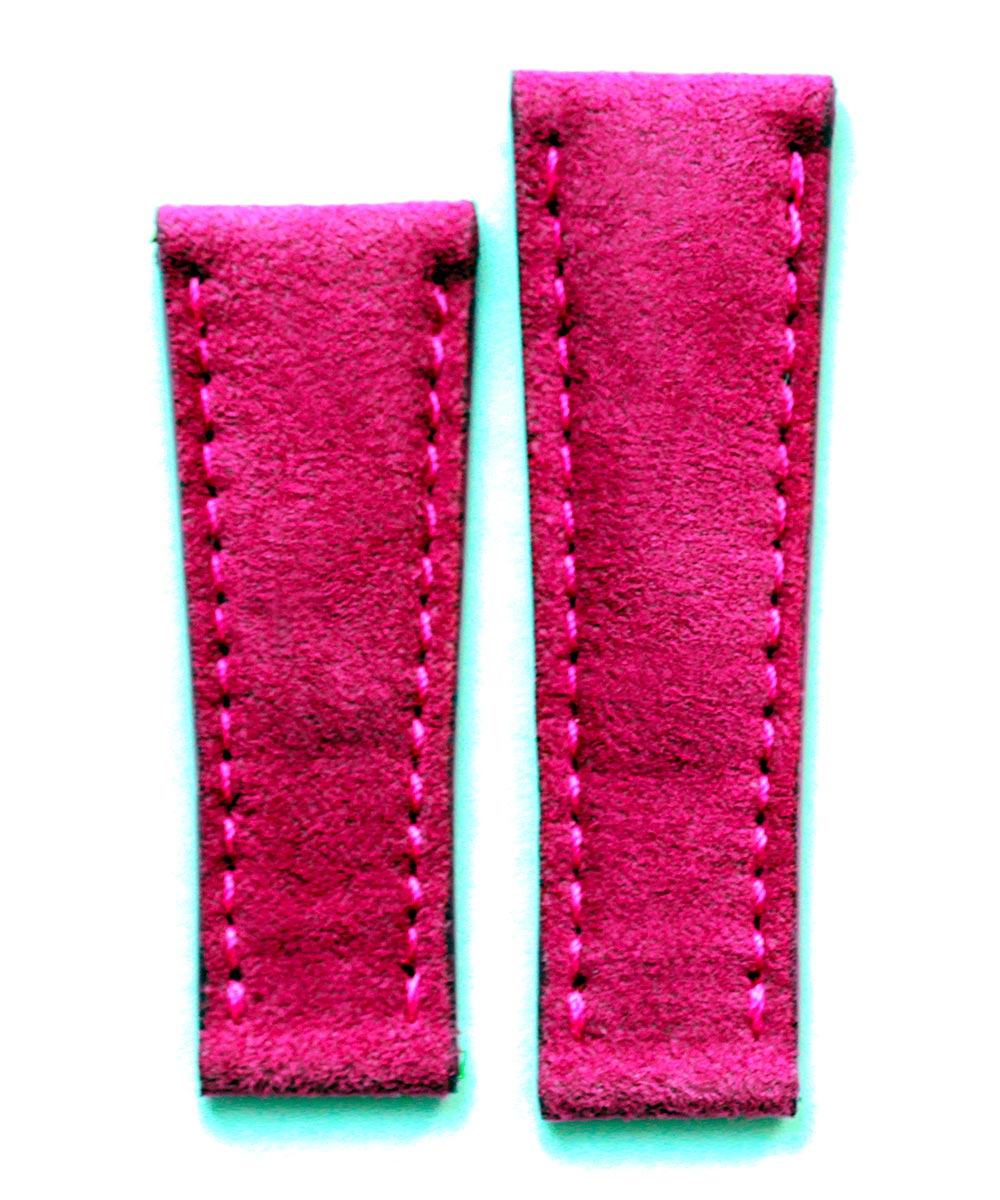 N12 Fuchsia Rose Alcantara watch band 20mm for Rolex Daytona style timepieces