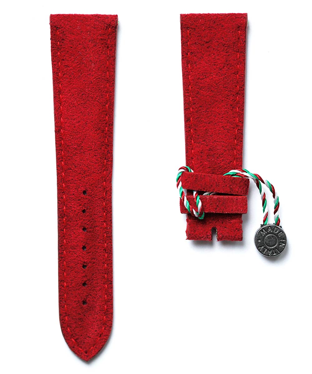 Ruby Red Alcantara Strap 20mm, 21mm, 22mm
