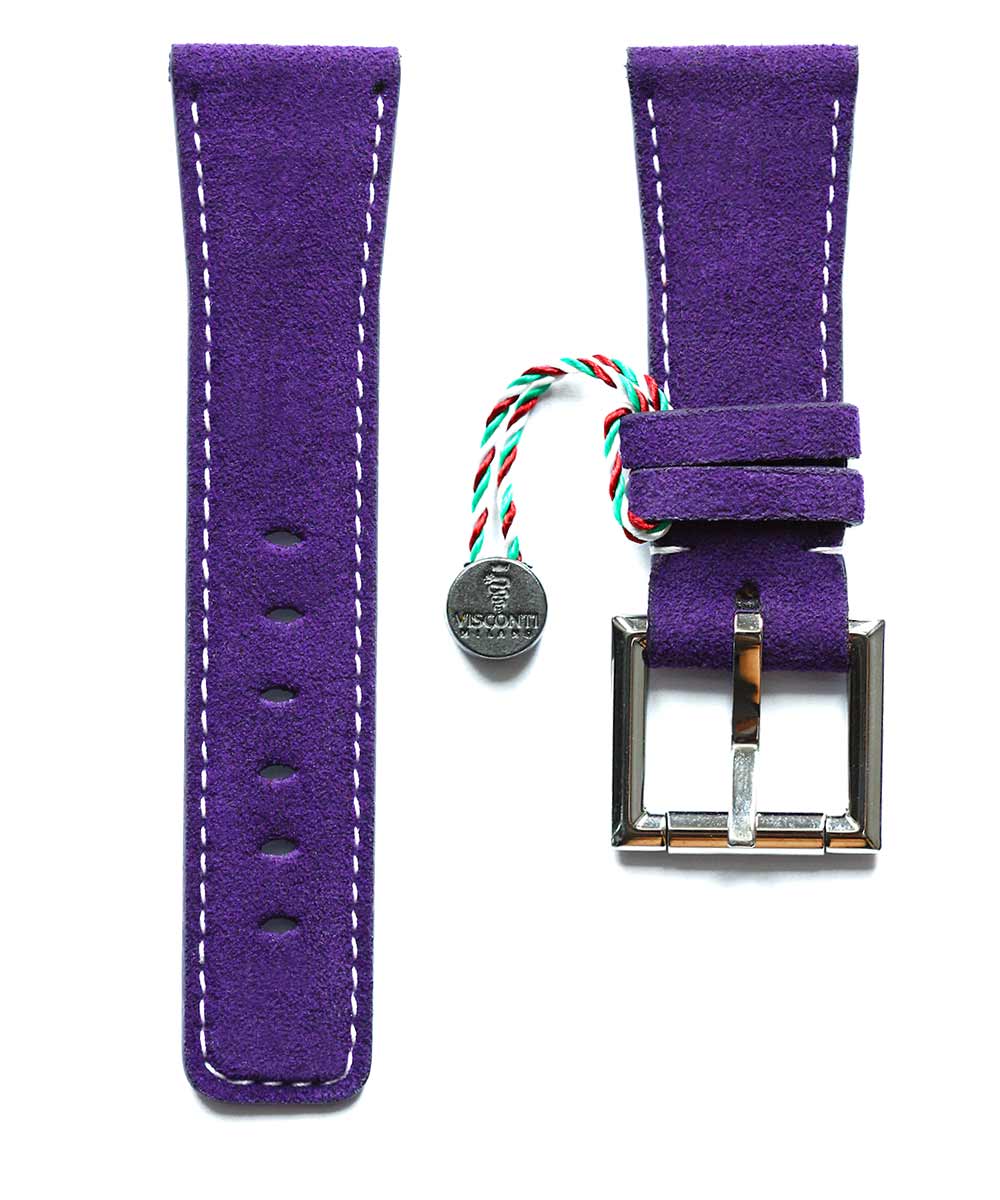 Purple Original Alcantara Strap (Apple Watch All Series) with fixed buckle