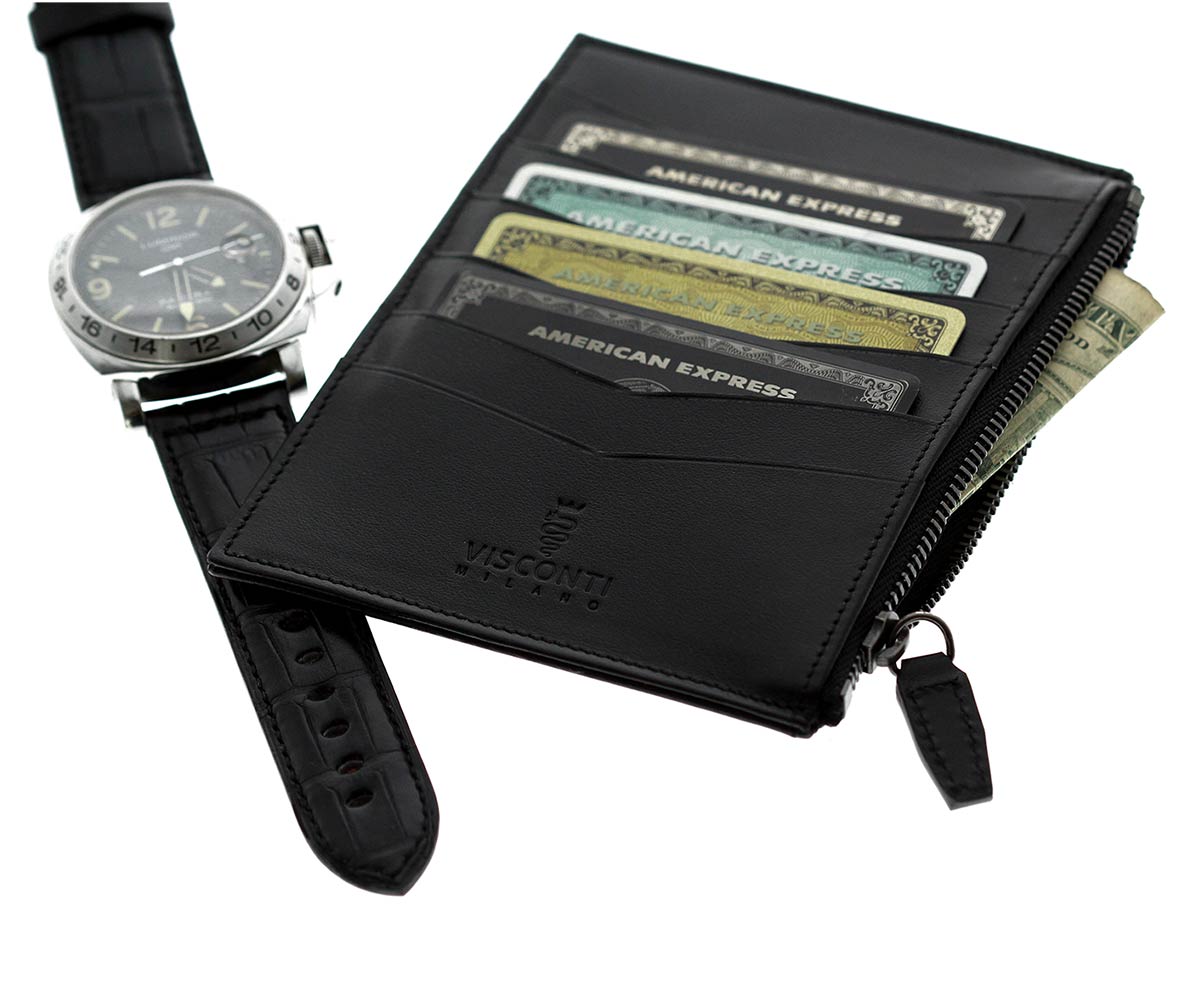 Milano Frequent Flyer Passport & Cards Holder in Calf Leather