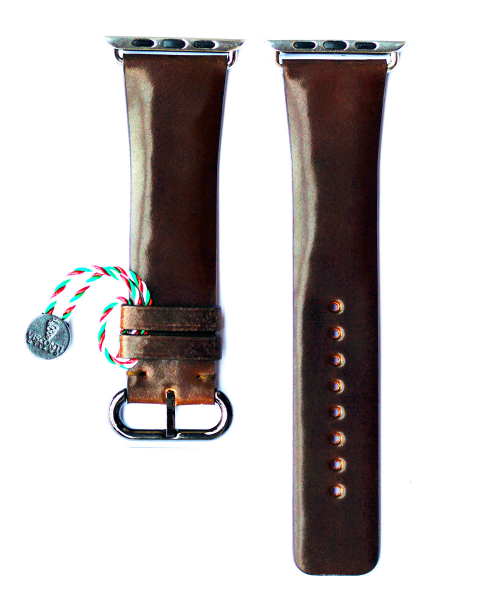 Brown Horween® Shell Cordovan leather strap for 42mm case (Apple Watch Series 1 & 2)
